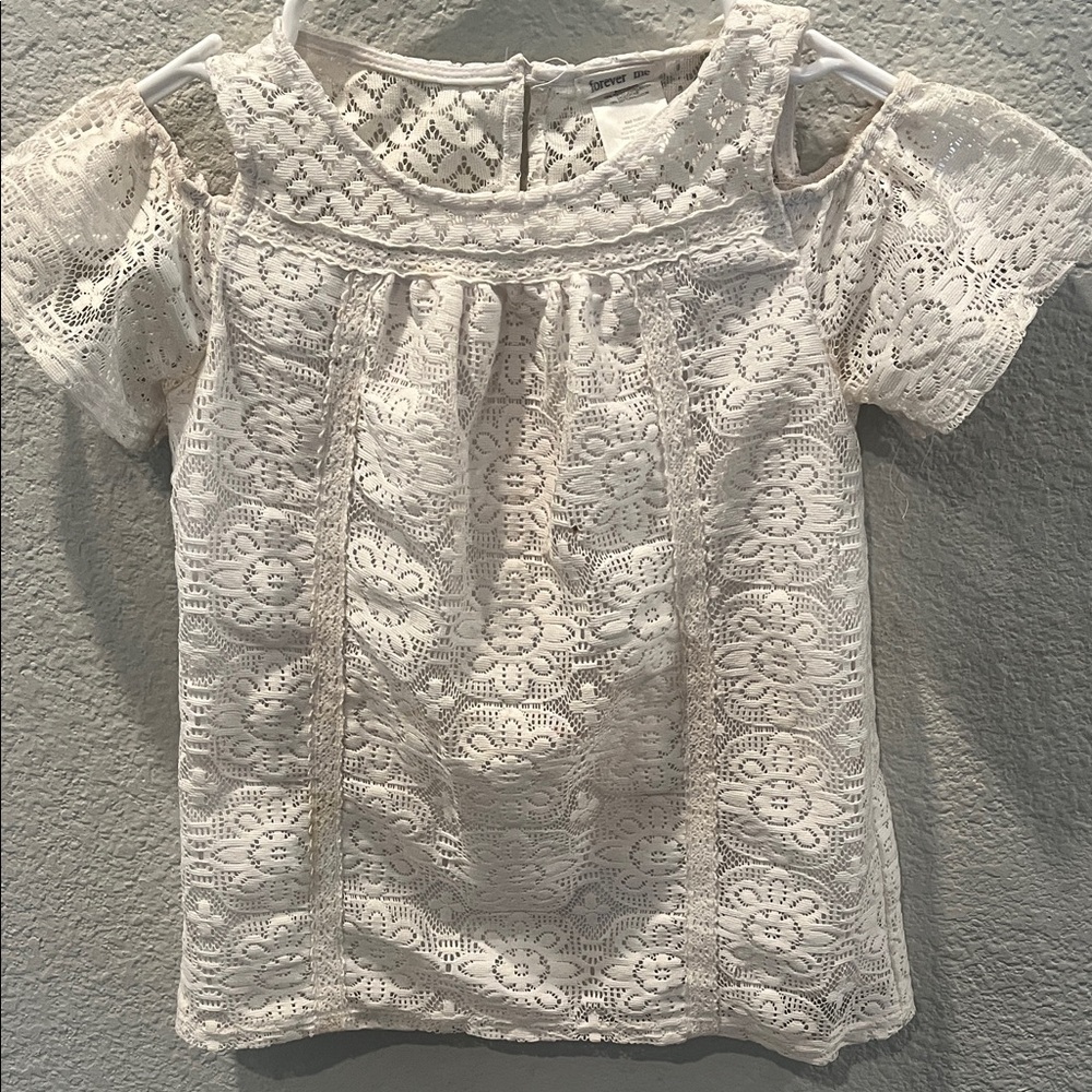 Lace Cold Shoulder Top for Kids